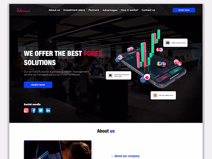 Definance website design