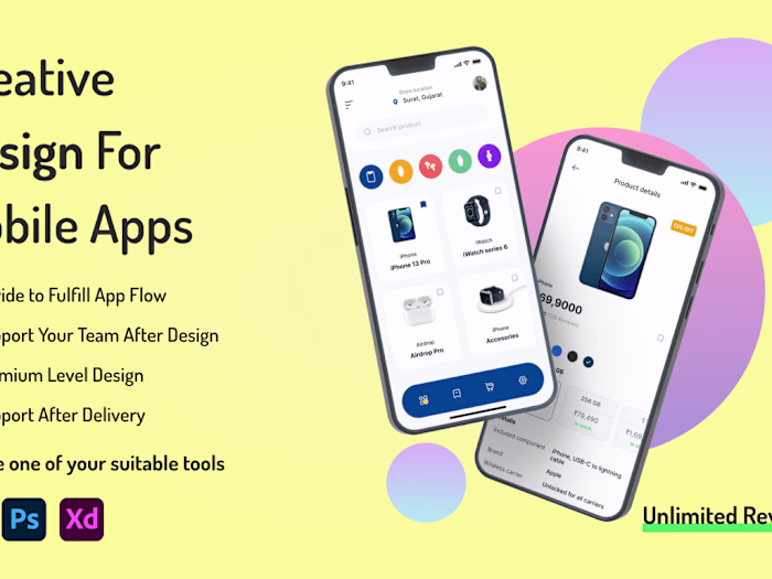 Catchy and  Creative Mobile App Design