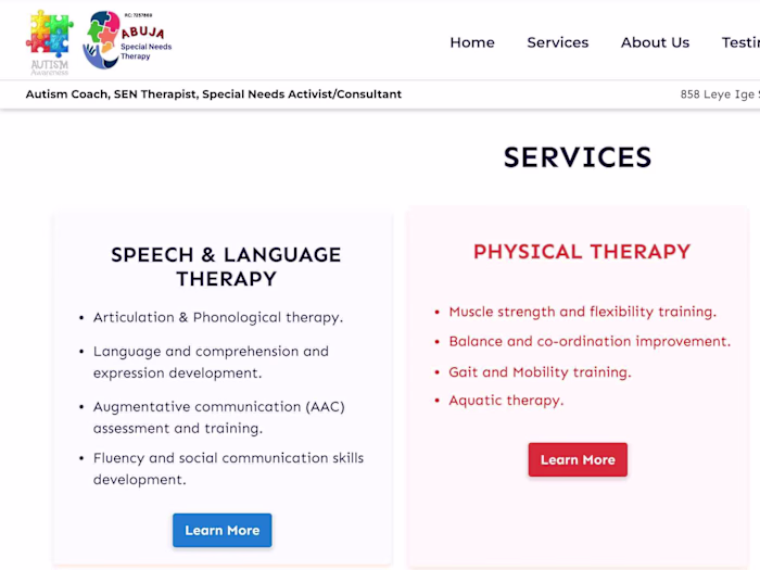 Abuja Special Needs Therapy Limited