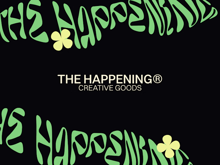 Visual Identity for "THE HAPPENING CREATIVE GOODS"