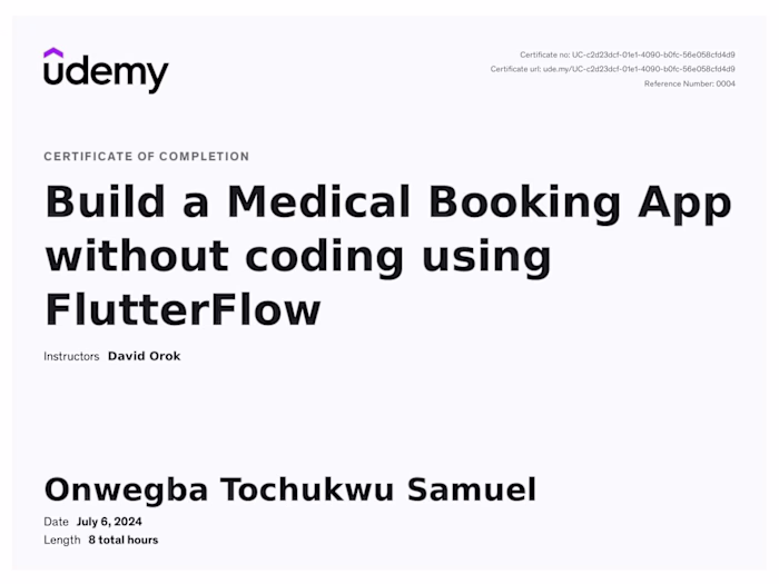 Certified in Medical App Development -  Advancing My Expertise