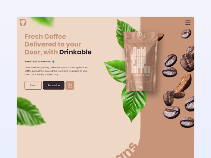 Drinkable Coffee Web Experience