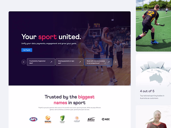Website Redesign for Sports Management Platform
