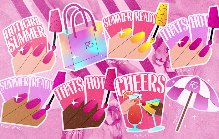 PinkGellac Sticker Design