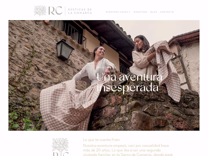 Website for Rústicas de la Comarca
