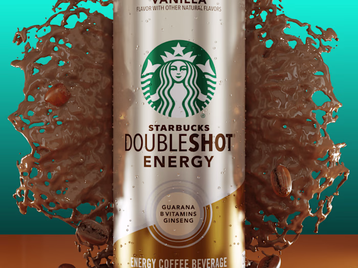 CGI Product Visualisation of Starbucks Coffee Can.