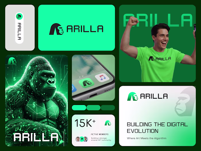 Modern, tech, abstract, NFT, futuristic Arilla Logo Design