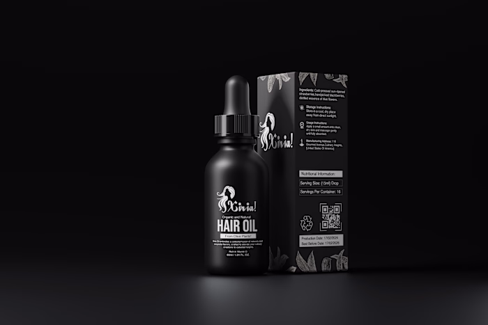 Label Design For Xiria Hair Oil Brand