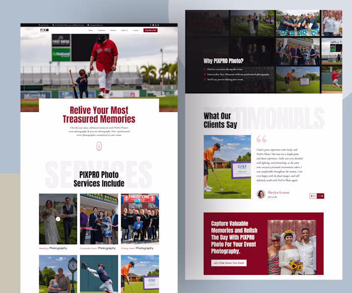 Figma & WordPress Website Design for a Photographer