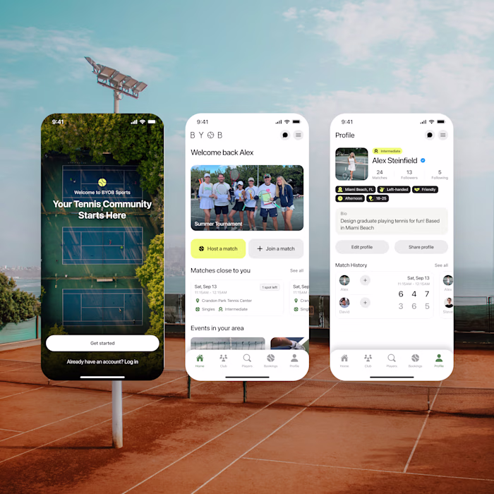 Mobile Design for BYOB Sports App