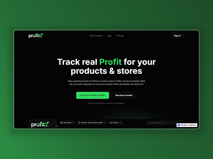 Profitz | Webflow Development