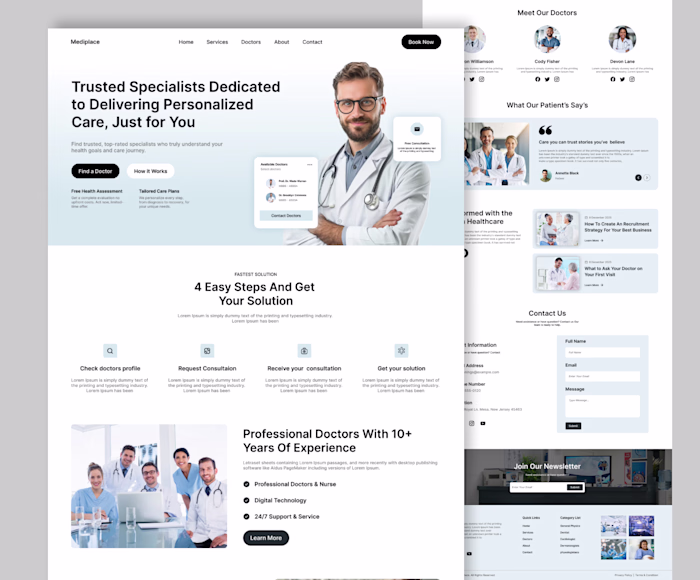 💻 UI/UX for Healthcare | Mediplace App Landing Page Here’s ...