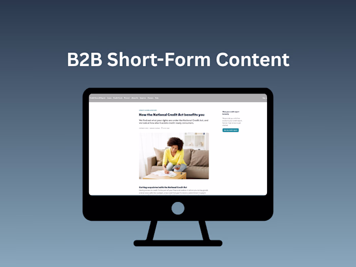 B2C Short-Form Content | Personal Finance