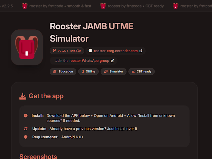 Rooster cbt app is a