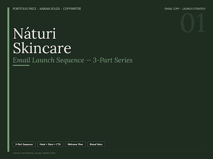 Náturi Skincare - Email Launch