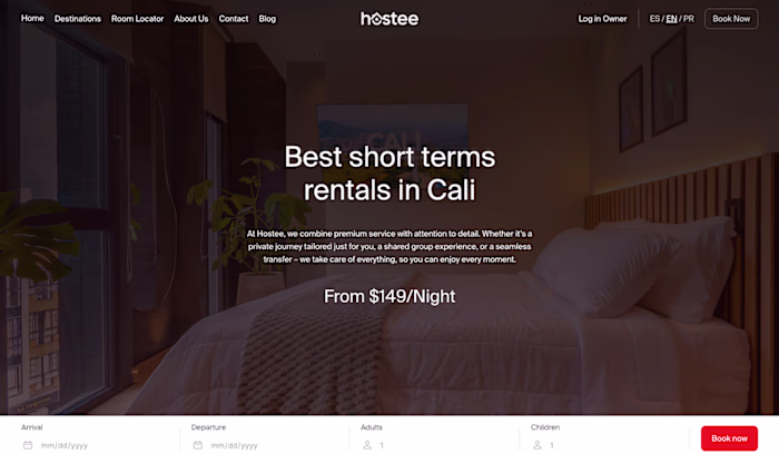 Hostee Website Redesign and Development