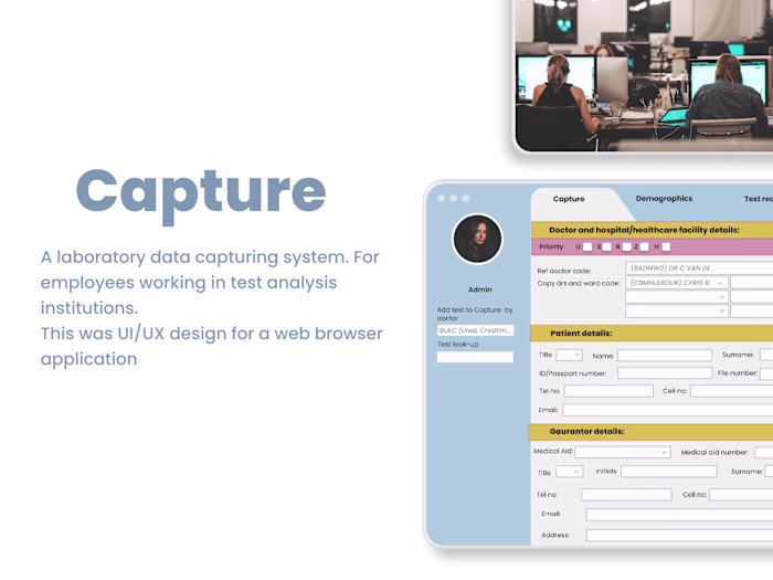 Capture Laboratory data management system