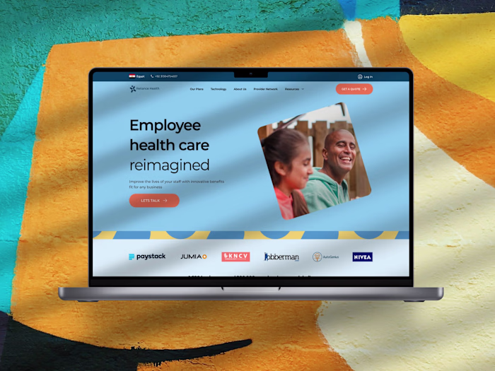 Reliance Health website: Responsive web UI/UX redesign 