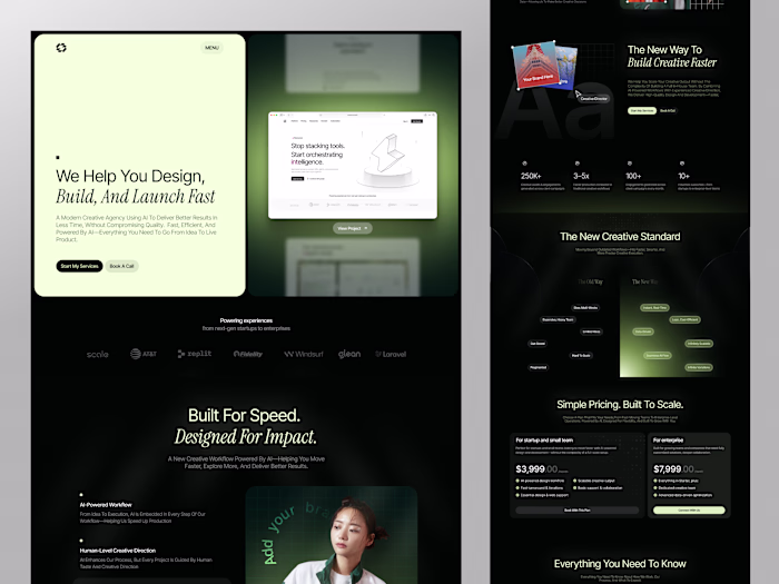 Omaaga - AI Based Creative Agency Website