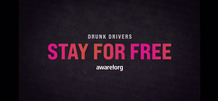 AWARE.ORG "Drunk Drivers Stay for Free"