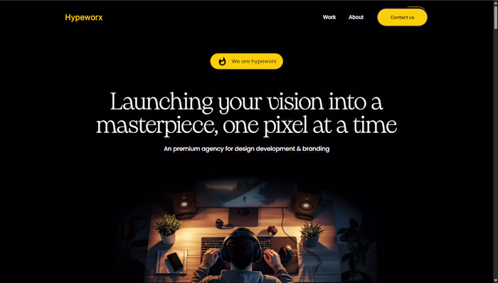 Smooth animated landing page for Hypworx