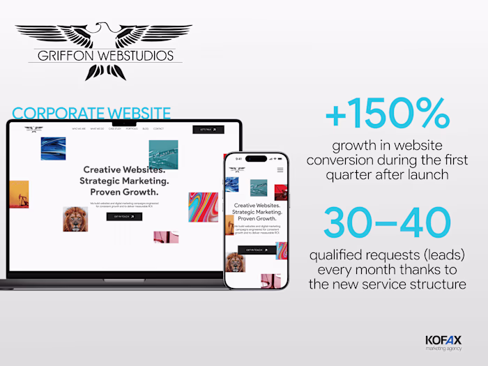 UI / UX Website Design for a Webstudio