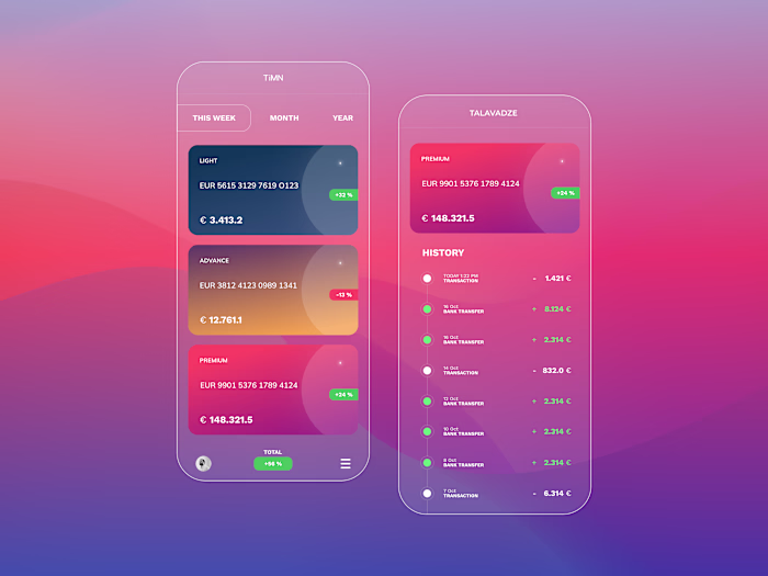 Financial App - iOS Apple Design