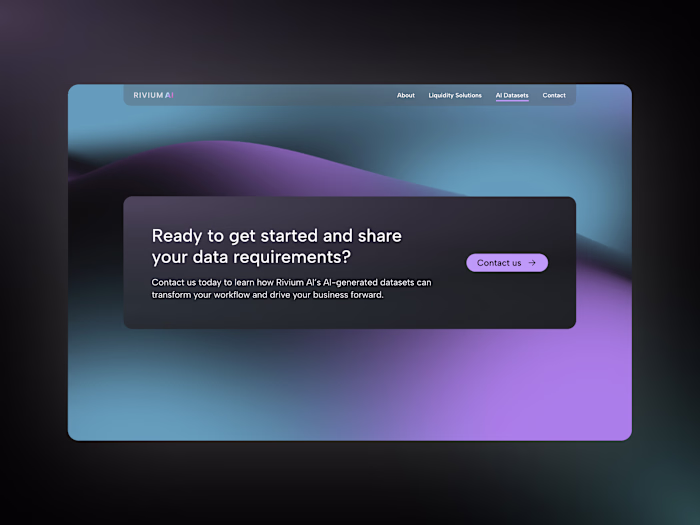 A modern dark-themed layout with soft gradients, clear typog...