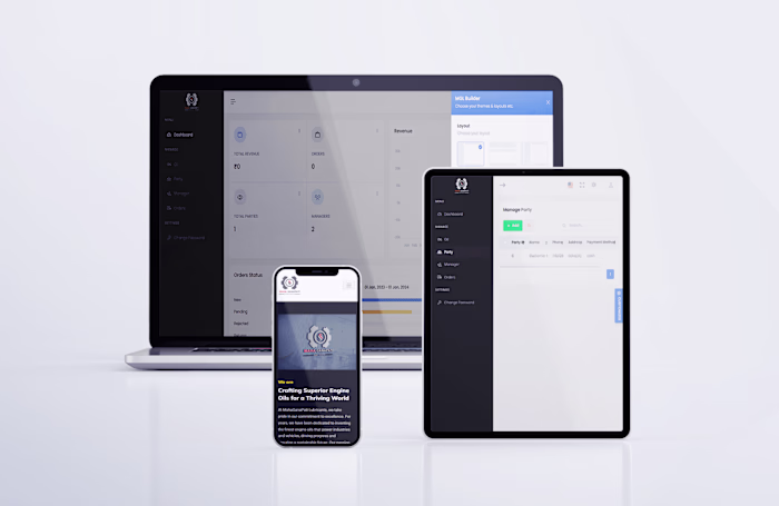 Custom Website Panel for Oil Delivery Management
