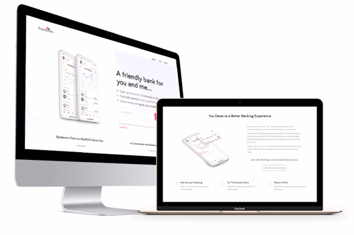 Web & UX Design & Content for bankiom.com
