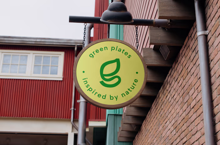 100% fresh visual identity for green bistro