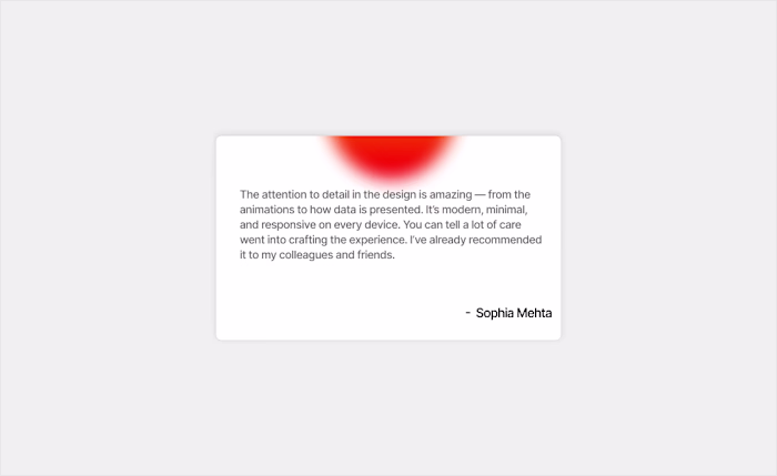 how is this minimal testimonial ?