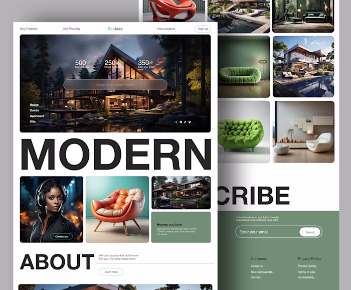 Modern realestate web site