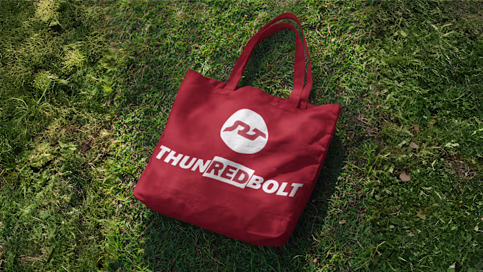 Red Thunderbolt Brand Identity Design