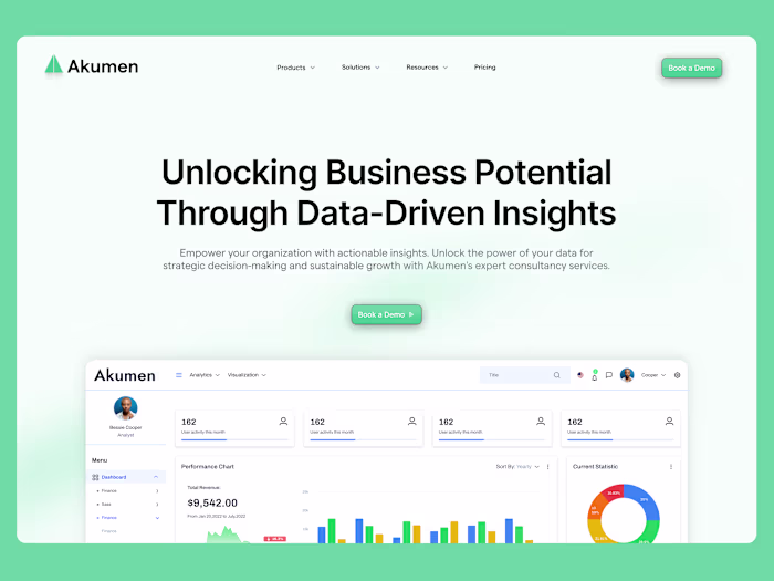 Akumen Website (Webflow Development + Design)
