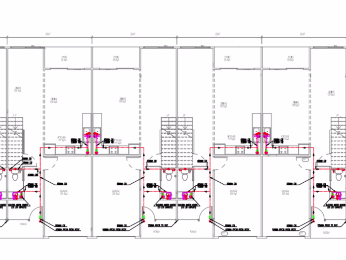 Structural drawing, flow plan, site plan