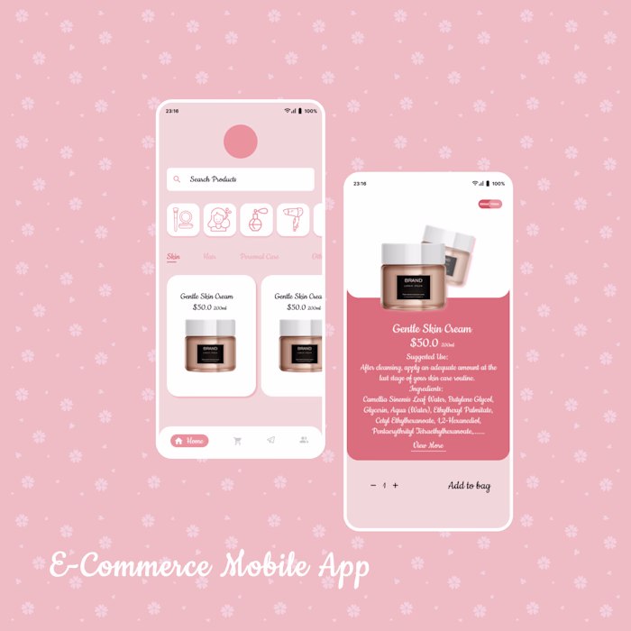 Beauty E-Commerce App – Clean