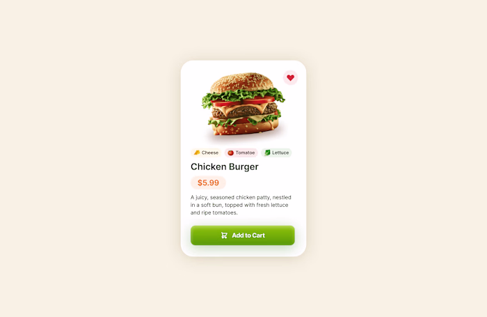 Product Card UI Design