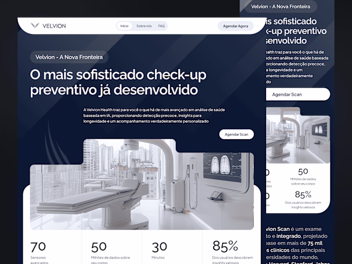 Velvion – Health Tech Landing Page