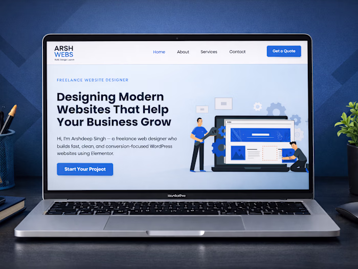 A personal freelance website designed