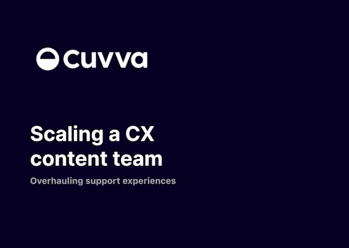 Scaling customer support processes