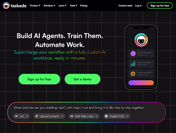 SaaS Homepage Redesign for Taskade