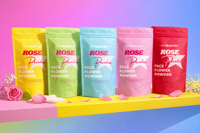 Creative Packaging Design for Rose Paradise Products