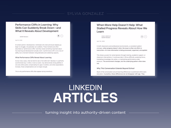 Thought Leadership Articles for LinkedIn
Created