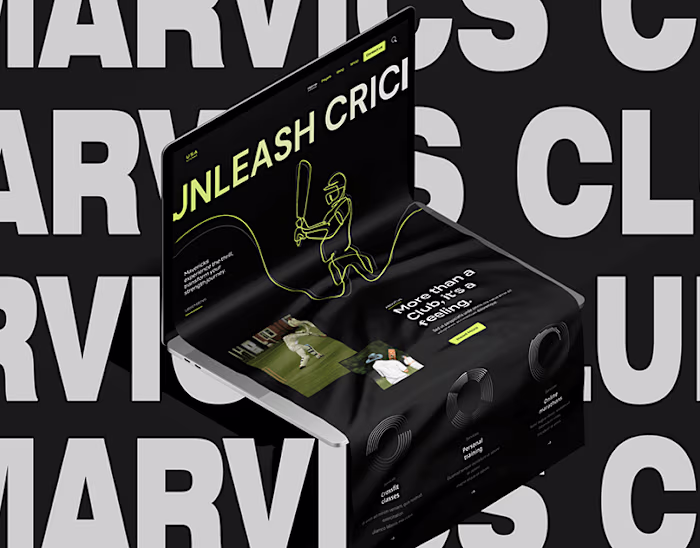 Marvicks Cricket Club Landing Page :: Behance