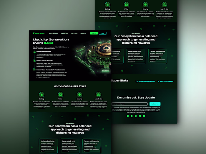 Super Stake : Liquidity Generation Event (LGE) - Landing Page