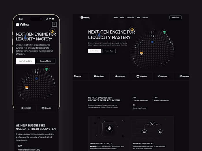 Velinq Web3 Responsive Landing Page Design