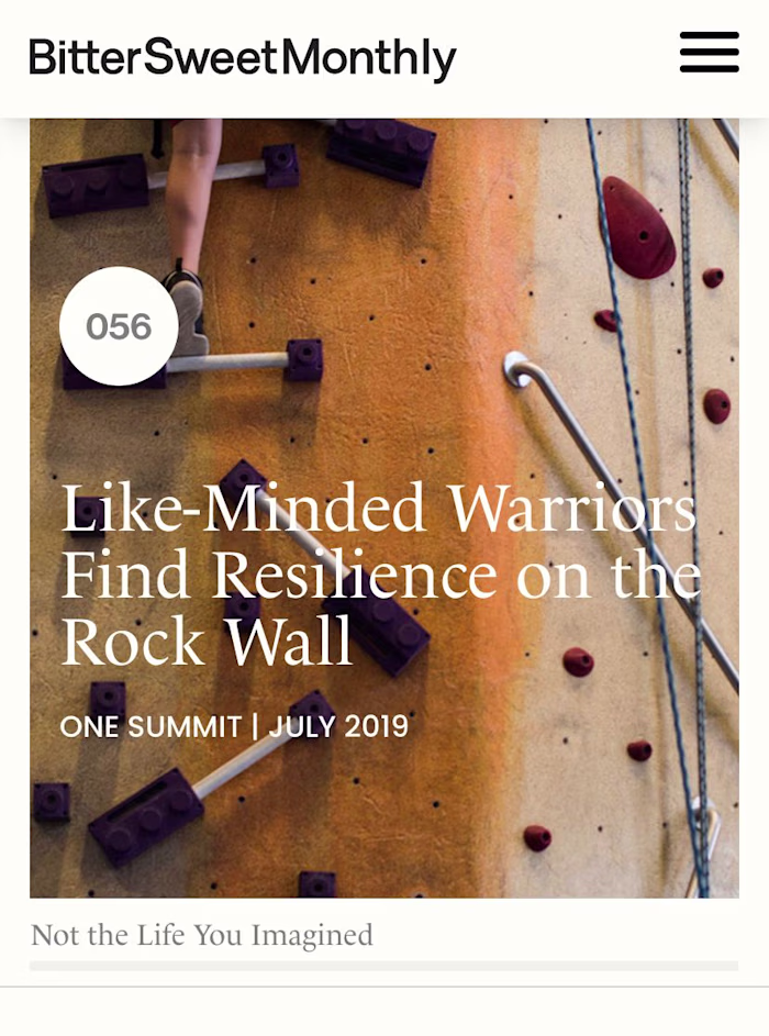 Like Minded Warriors Find Resilience on the Rock Wall