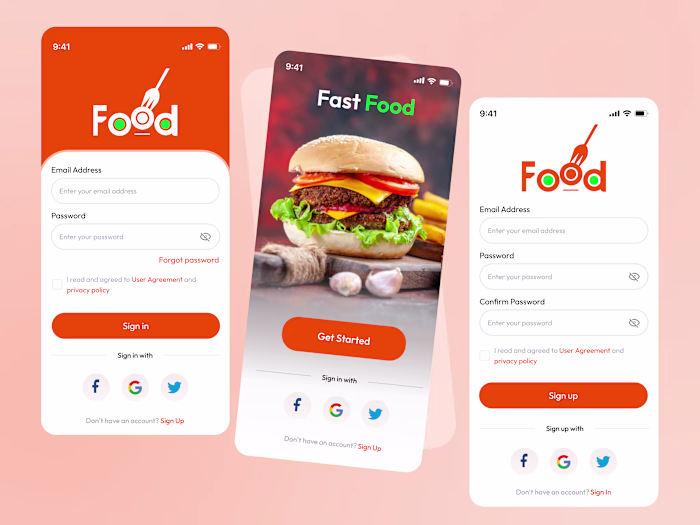 Food Delivery App Onboarding Design