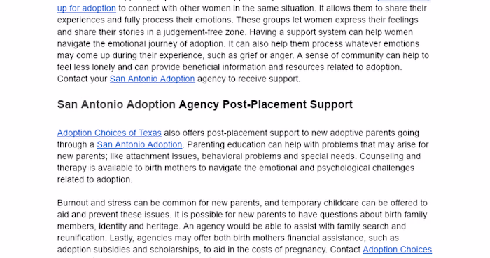 Adoption Support Services for Texas Families
